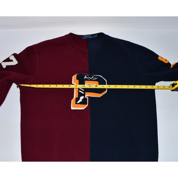 Polo Ralph Lauren “P” Patch Varsity Sweatshirt Sweater Navy Size: SP 0224!!! - Picture 9 of 12
